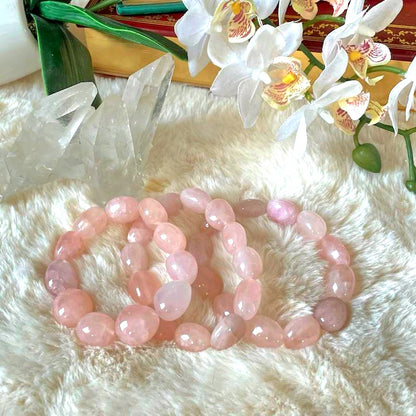 Self-Love Bracelet: Madagascar Rose Quartz Chunky