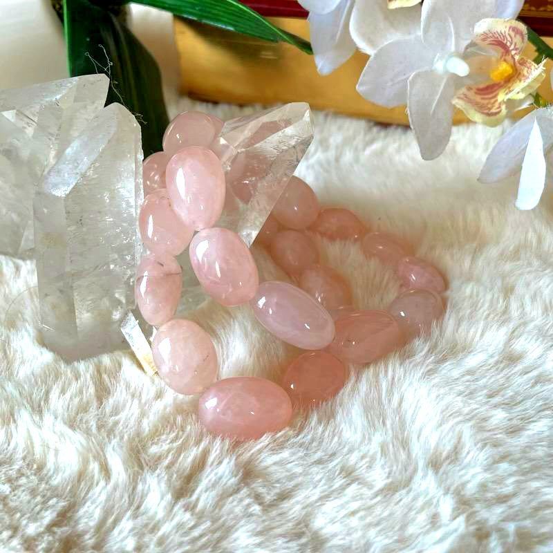 Self-Love Bracelet: Madagascar Rose Quartz Chunky