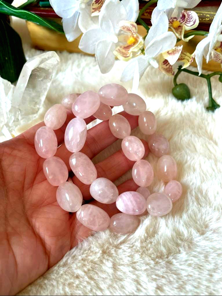 Self-Love Bracelet: Madagascar Rose Quartz Chunky